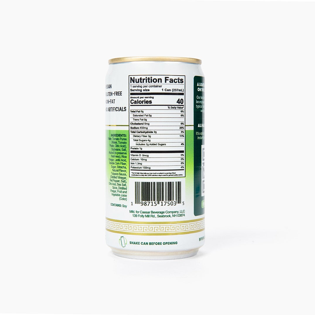 Bloody Caesar Nutritional panel